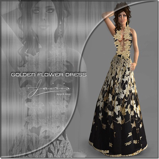 Jairis Golden Flower dress